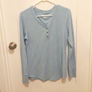 Time and Tru Blue Button Shirt